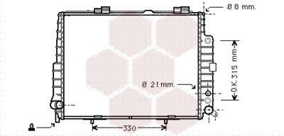 VAN WEZEL Radiaator,mootorijahutus 30002304